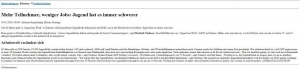 <b>Mehr Teilnehmer, weniger Jobs: Jugend hat es immer schwerer</b>