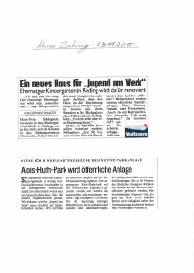 <b>Ein neues Haus für "Jugend am Werk" </b>